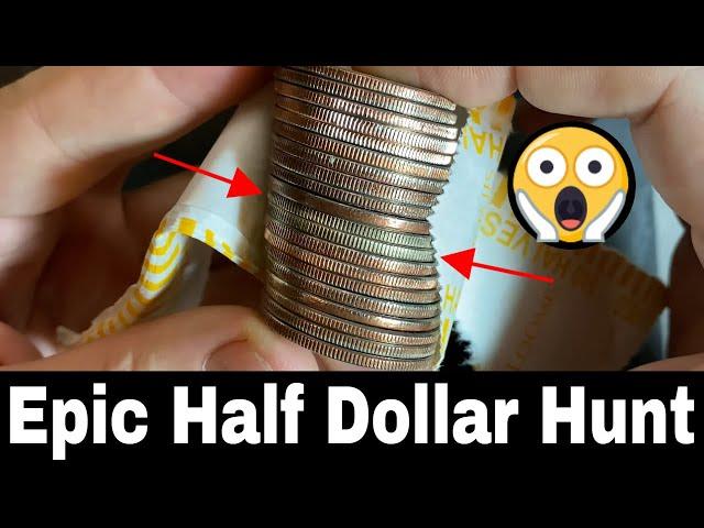 I Struck SILVER! Insane Half Dollar Coin Roll Hunting Find!