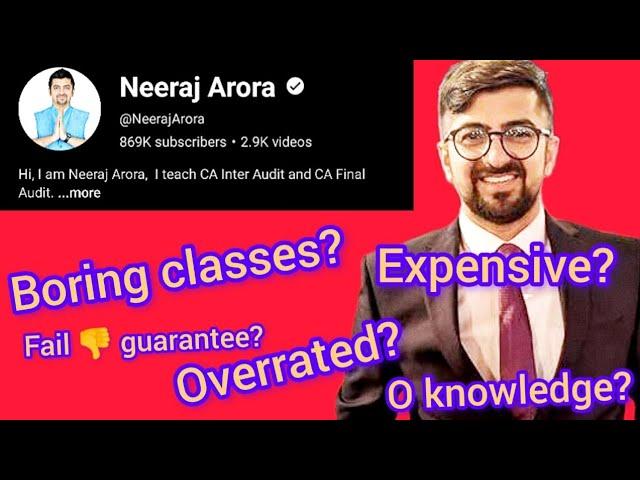 ca neeraj arrora classes review (honest review)#cainter#cafinal#cafoundation#icai#neeraj arrora