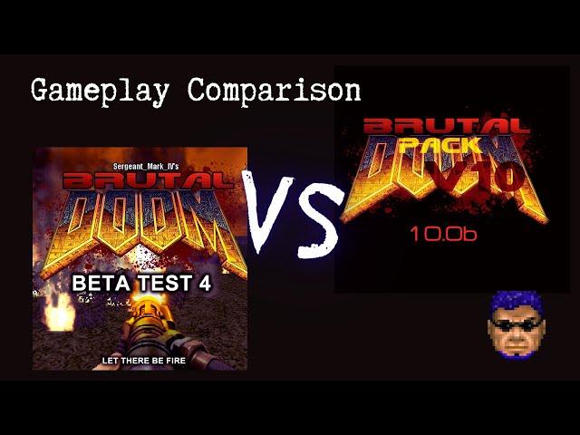 Brutal Doom v22.4 VS Brutal Pack v10  ( Doom 2 MAP01 Gameplay Comparison )