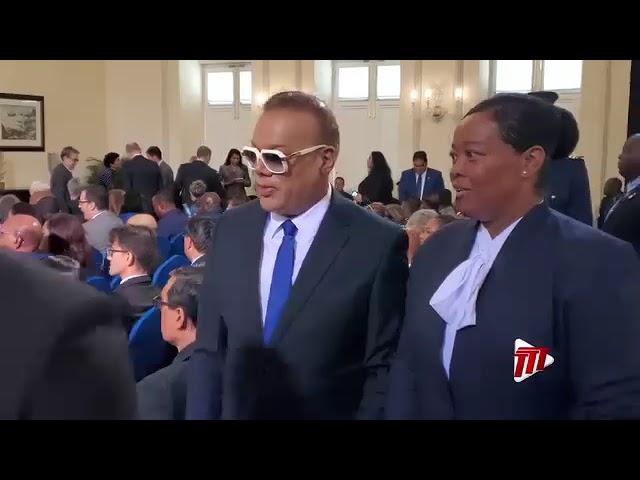 Ian Alleyne was among the guests attending the swearing-in ceremony of the Pm's new Government.