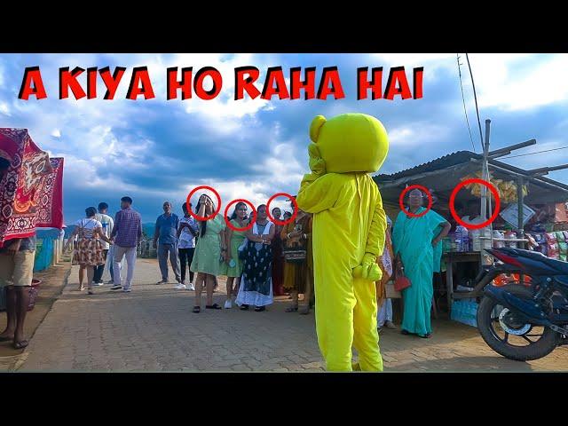 Teddy Bear Irritating Public Road Girl's  | Funny Reaction  | Am Action