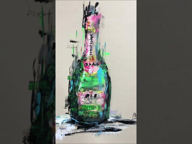 How to paint a bottle with acrylic painting