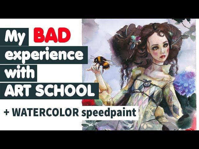 ART SCHOOL EXPERIENCE + Watercolor Speedpaint