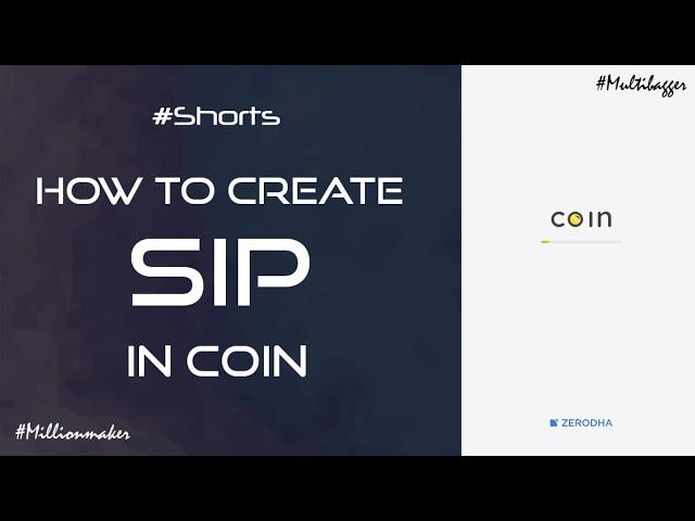 How to create SIP in coins Zerodha. #zerodha #coins #MF #mutualfund #taxsaver #sip