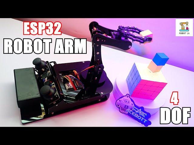 ESP32 Programmable Robot Arm Kit For Arduino | Memory Function | Joystick Control | Web /App Control