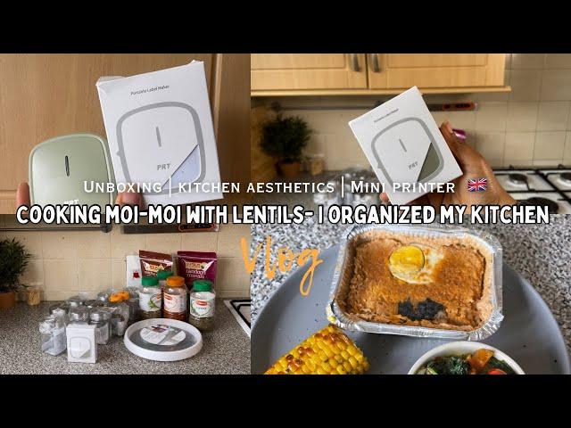 Reorganising my kitchen || How to cook moi-moi with Lentils. + Unboxing