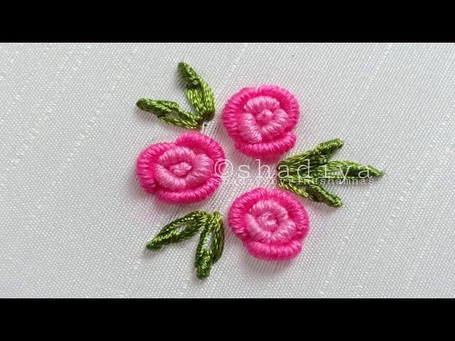 easy bullion knot rose tutorial for beginners|bullion stitch rose embroidery