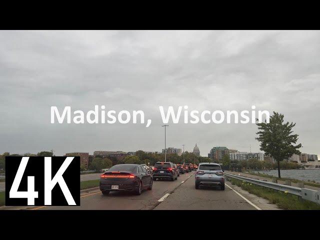 Road Tour of Beautiful Madison, Wisconsin in 4K - Downtown Madison & Surrounding Neighborhood