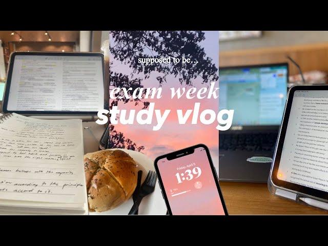 STUDY VLOG: two productive weeks! ️ library study, cafe, cramming for exam week but… 