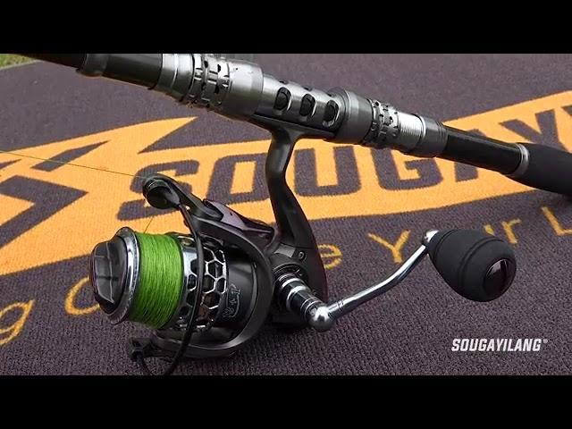 Sougayilang Spinning Fishing Rod and Reel Combos for Travel Saltwater Freshwater Fishing