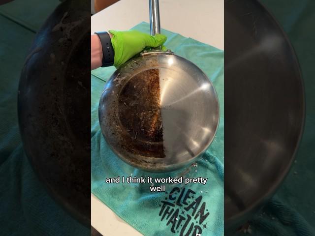 I saved this dirty pan #satisfying #cleaning #diy #howto