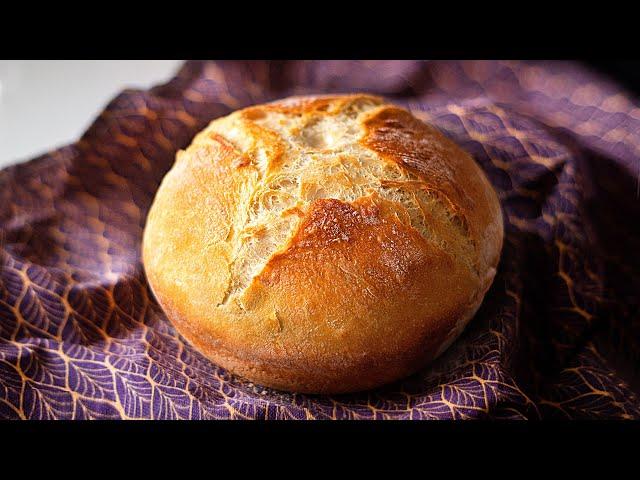 4 Ingredients! NO Knead Bread: Everyone can make this homemade bread!