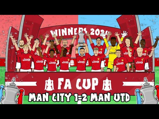 MAN UTD WIN THE FA CUP! (Man City 1-2 Man Utd Mainoo Garnacho Goals FA Cup Final  Highlights)