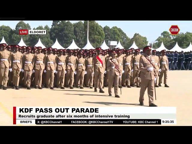 KDF Pass Out Parade happening now at Defence Forces Recruits Training School in Eldoret