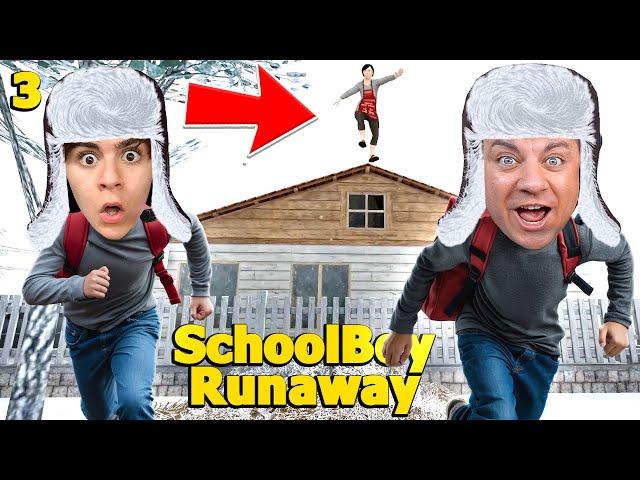 SHE JUMPED OFF THE ROOF! Schoolboy Runaway: Roof Escape (Part 3)