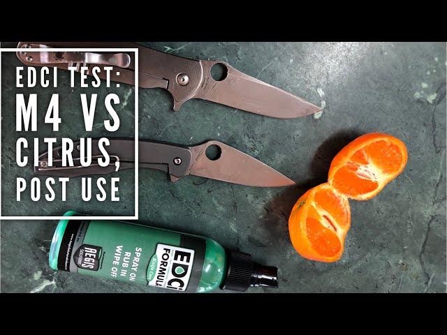 EDCi Knife Protectant Citric Acid and Post Knife use testing