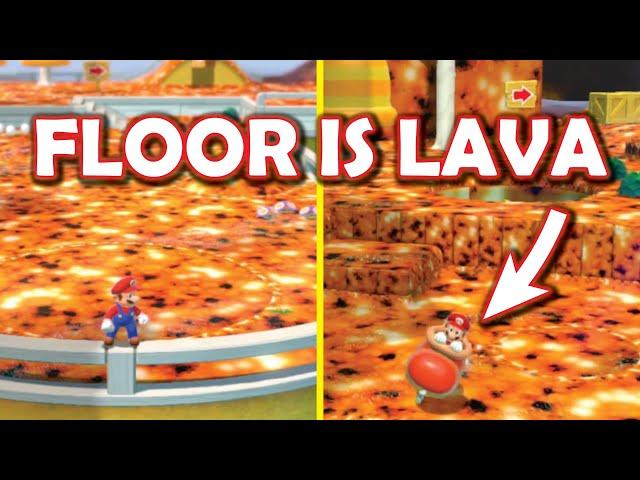 FLOOR IS LAVA Super Mario 3D World!! Full Playthrough! [Super Mario 3D World CHALLENGE MOD by Mayro]