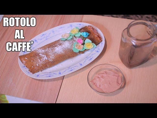 ROTOLO AL CAFFE' CON RIPENO DI CREMA ALLA NOCCIOLA NUTELLA O PAN DI STELLE!