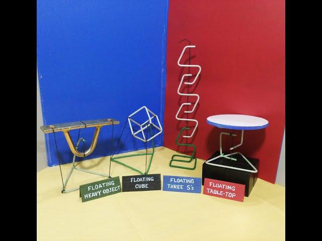 How to make new anti gravity structure, impossible floating table / amazing tensegrity sculpture