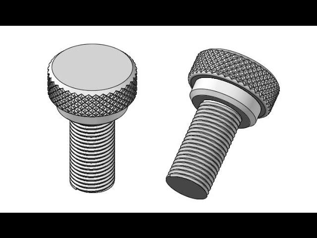Making a Bolt with threads and diamond knurling