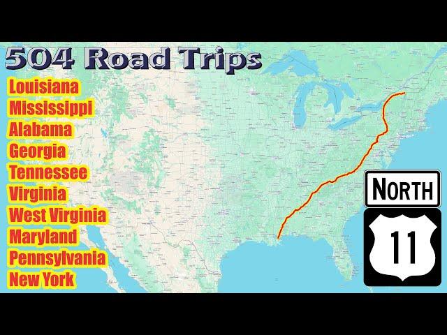 ⁴ᴷ U.S. Highway 11 North - The Whole Thing! - 1,645 miles