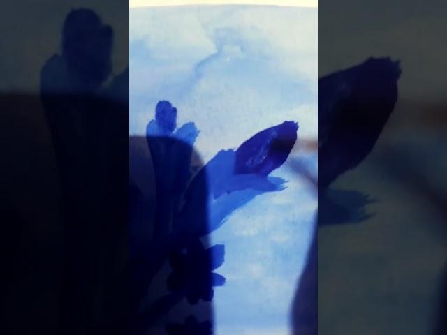 blue and white painting # scenery #mahi-drawing-creations