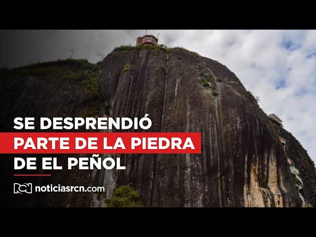 En video: Se desprendió parte de la piedra El Peñol en Guatapé, Medellín