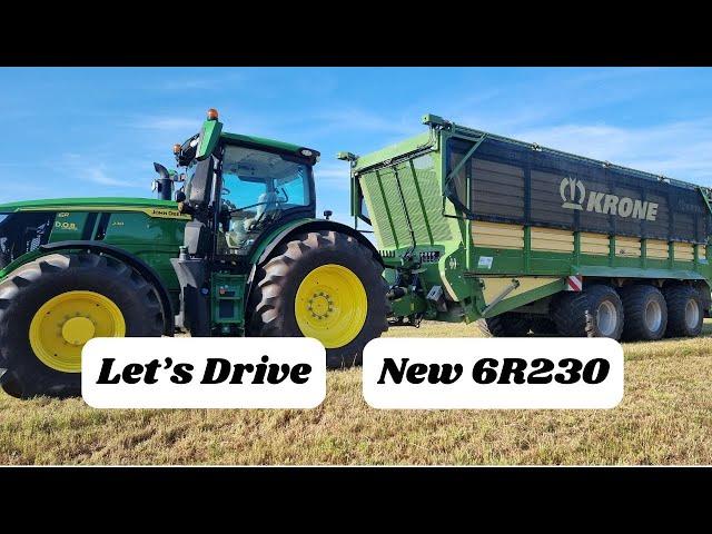 Let's Drive John Deere 6R 230 | Neuer Traktor | Krone TX 560 | Gras Häckseln #farming #traktor