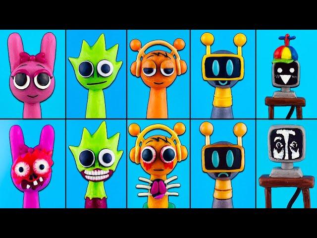 We sculpt Sprunki Incredibox figures  Sprunki Lepka OK