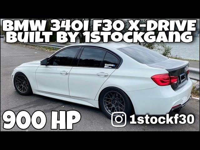 900 HP BMW 340i F30 X-Drive built by 1Stockgang @dragy acceleration from 100-200 km/h