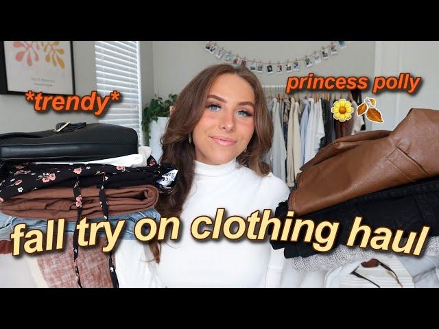 HUGE FALL PRINCESS POLLY TRY ON CLOTHING HAUL 2022 | fall wardrobe essentials + trends !!