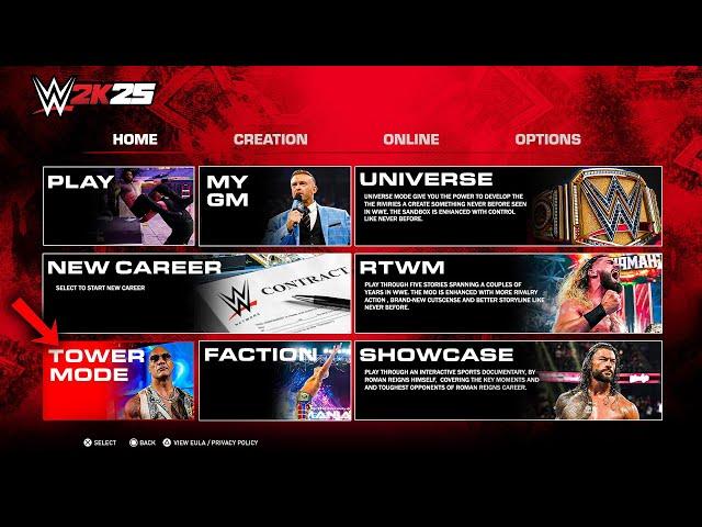 WWE 2K25: New Tower Mode Gameplay | PS5/XBSX/PC Concept