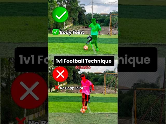 1v1 Effective Football Technique ️ #football #footballskills #soccer #tutorial #shorts