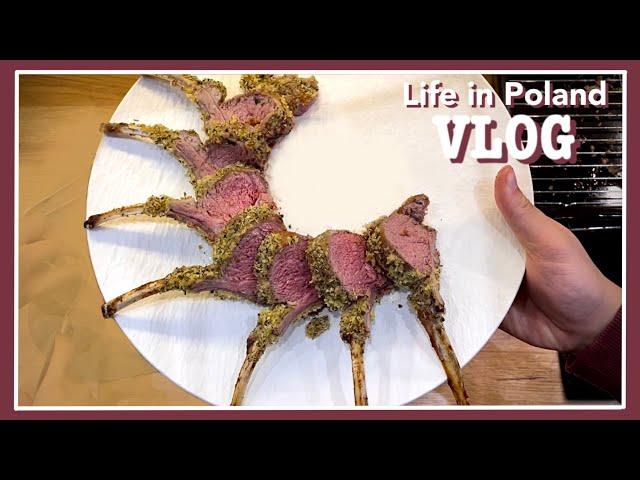 폴란드 브이로그 | 국물 떡볶이 | 양갈비 허브 크러스트 | 프렌치 랙 | Herb Crusted Roast Rack of Lamb | EP0033 [일상 vlog]