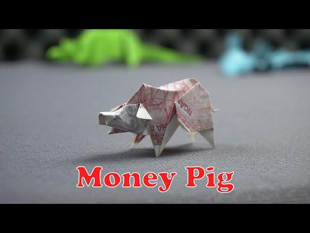 How to Fold Money Pig - Money Pig Origami Tutorial by Hoang Tuan