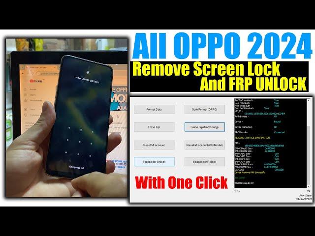 All Oppo Pattern Unlock Tool - Remove Screen Lock - FRP Bypass 2024