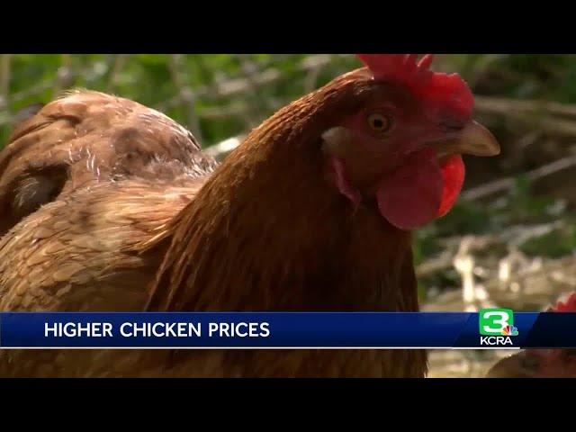 What's driving the rising costs of chicken in California stores?