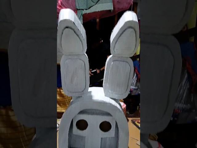 Cardboard Withered Bonnie Mask 3 #fnaf #fnafcosplay #witheredbonnie #shorts