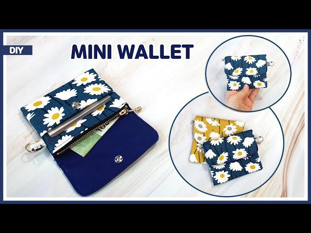 DIY Easy to make mini wallet with zipper / coin purse / sewing tutorial [Tendersmile Handmade]