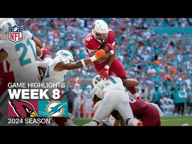 Arizona Cardinals vs. Miami Dolphins | 2024 Week 8 Game Highlights