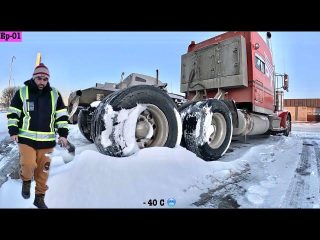 First Truck Trip in Canada on Peterbilt after 2 month or -40 Temp 