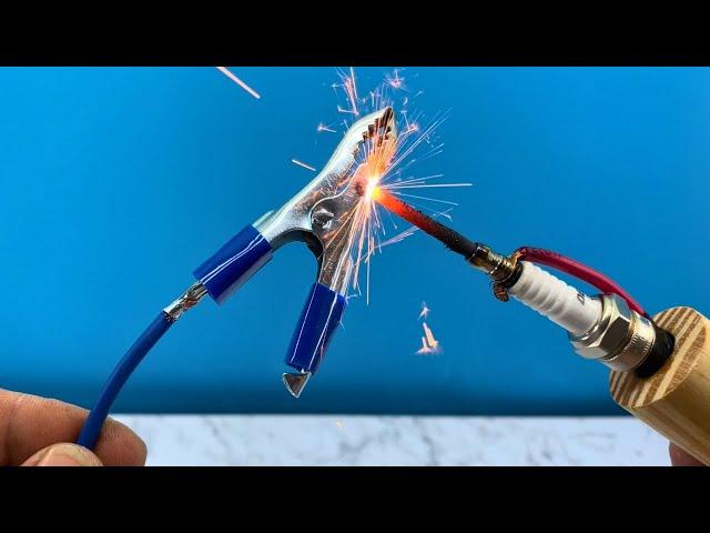 How to make a simple welding machine from spark plug at home! Genius invention