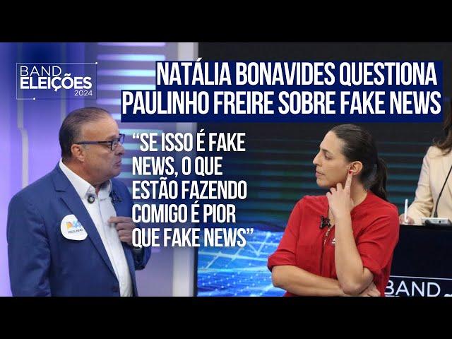 Acusações de Fake News marcam debate entre Natália Bonavides e Paulinho Freire | Debate na Band