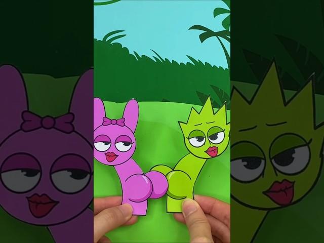 Making Incredibox Sprunki Pinki x Lime baddie love Jiggly Big Balloon DIY #incredibox #sprunki