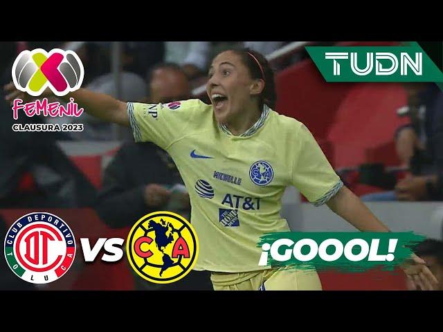 ¡DEBUT Y GOLAZO! Eva sella goleada  | Toluca 0-4 América | CL2023 Femenil - J17 | TUDN