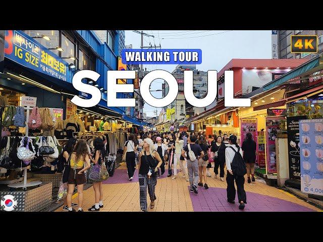 Seoul KOREA - Hongdae Shopping Streets and Sinchon 2023 Walking Tour