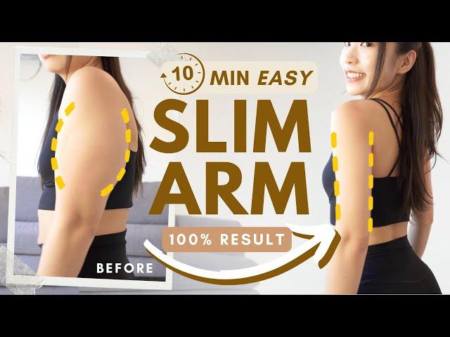 10min Easy Slim Arm Workout |  Burn Flabby ARMS FAT | All Seated & No Equipment (100% Worked)