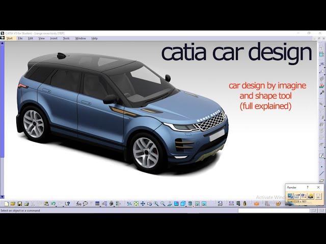 Car design in catia v5 step by step by imagine and shape tool (part 1)