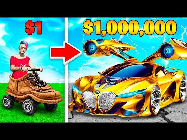 ПРОКАЧАЛ МАШИНУ ЗА $1 ДО МАШИНЫ ЗА $1,000,000 в ГТА 5 ОНЛАЙН (GTA 5 ONLINE)