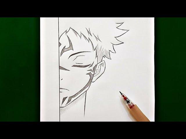 How to Draw Itadori | Itadori Yuji step by step | easy anime drawing